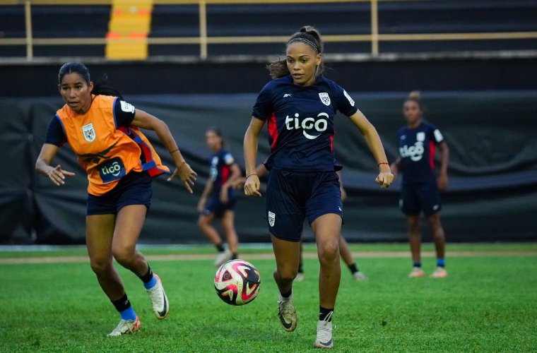 Entrenamiento de la Selección Mayor de Fútbol Femenino de Panamá. Foto: Fepafut