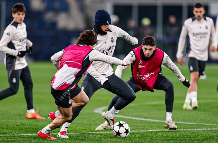 Práctica del Real Madrid. Foto: EFE