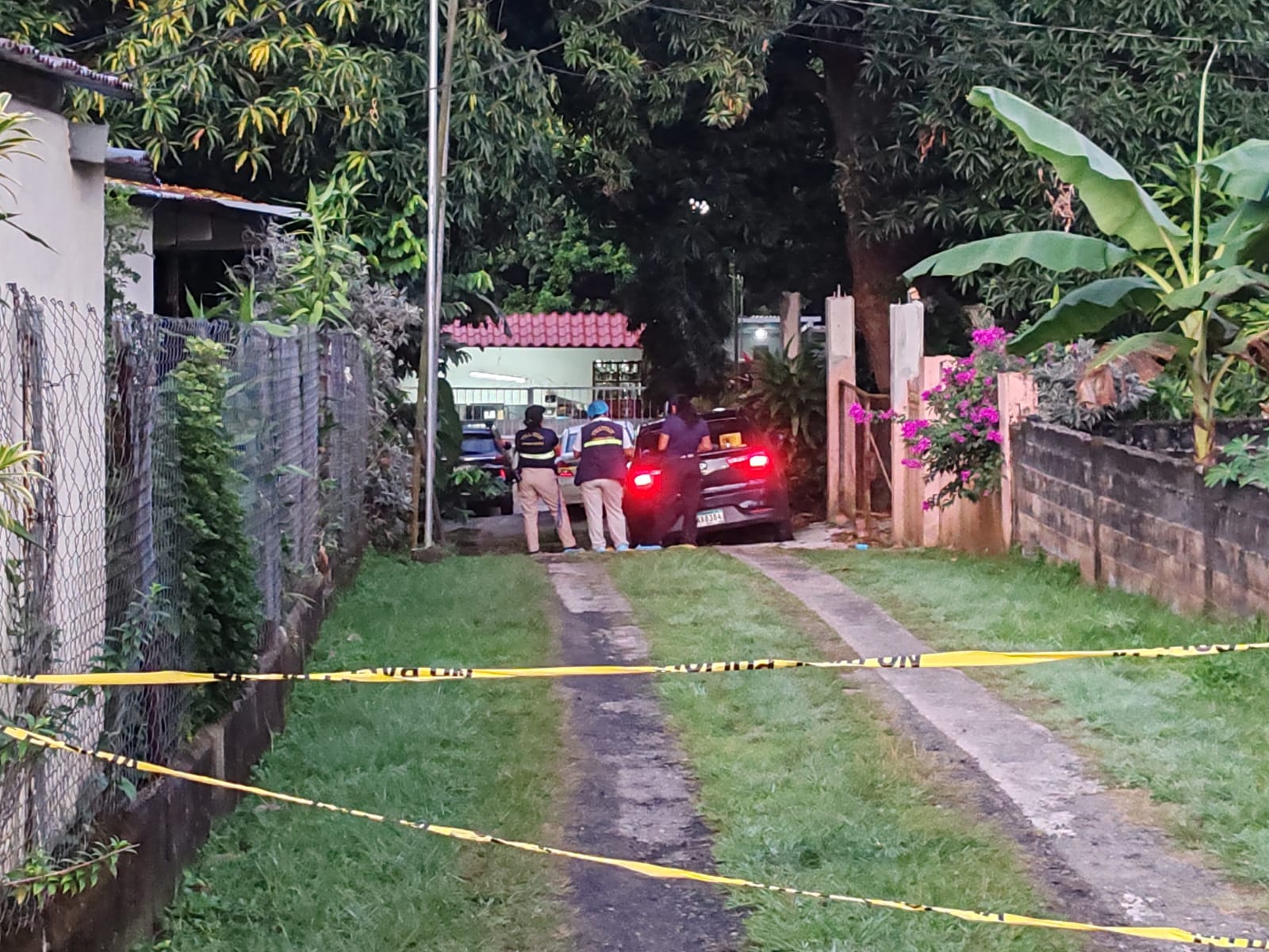 Escena del hecho de sangre en La Chorrera.  (Foto: Eric Montenegro)